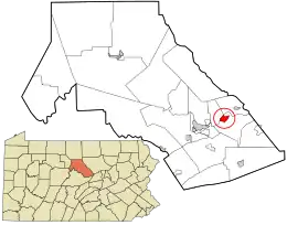 Location in Clinton County and the state of Pennsylvania.