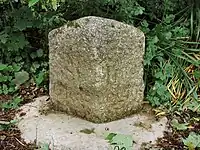 Cold Northcott milestone about 1 mile south and east of Treneglos before Cold Northcott / Craigmoor Cottage