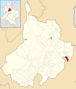 Location of the municipality and town of Capitanejo in the Santander Department of Colombia.