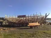 State of the art of HMS Beagle's replica building process as of 20 March 2013