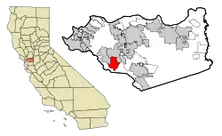 Location in Contra Costa County and the state of California