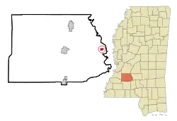 Location of Georgetown, Mississippi