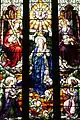 Stained glass window at St. Michael's Cathedral (Toronto) depicts Coronation of the Virgin.