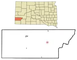 Location in Custer County and the state of South Dakota