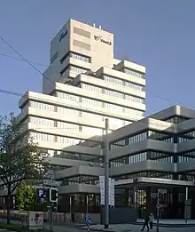 Building at Herzogstrasse 15 in Düsseldorf, built 1974–1986, head office of WestLB until 2012, now Herzogterrassen commercial complex