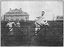 Image 19An early model of hurdling at the Detroit Athletic Club in 1888. (from Track and field)