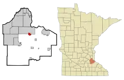 Location of the city of Coateswithin Dakota County, Minnesota