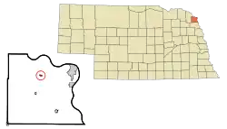 Location of Jackson, Nebraska