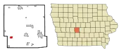 Location of Redfield, Iowa