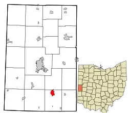 Location in Darke County and the state of Ohio