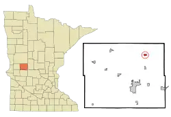 Location of Miltona, Minnesota