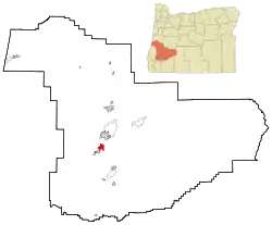 Location of Green, Oregon