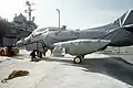 Douglas TA-4J Skyhawk prior being loaded into USS Okinawa at NAS Cube Point on 4 June 1992.