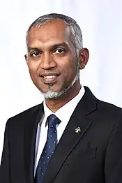 Republic of MaldivesMohamed MuizzuPresident of the Maldives