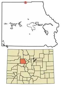 Location of the McCoy CDP in Eagle County, Colorado.