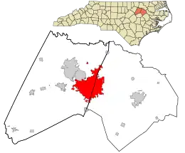 Location in Edgecombe and Nash counties and North Carolina