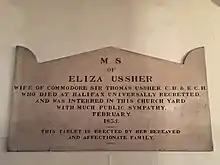 Captain Sir Thomas Ussher's wife Eliza Ussher, died 1835 (large tomb in St. Paul's cemetery)