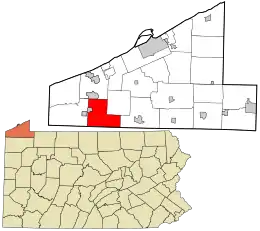 Location in Erie County and the U.S. state of Pennsylvania