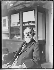 Photograph of F.W. Putnam in the Peabody Museum