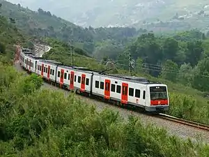 An FGC train near Montserrat