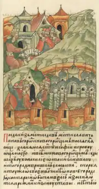 Mstislav sends an envoy to Novgorod offering help