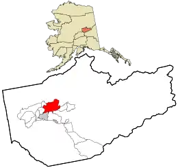 Location within Fairbanks North Star Borough and the state of Alaska