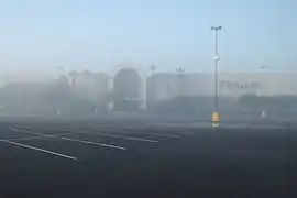 Foggy morning at Dillard's in Mall del Norte