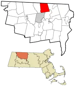 Location in Franklin County in Massachusetts