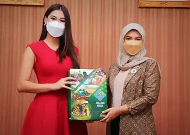 Cull visited Musi Banyuasin Regency in South Sumatra province, to attend the 2021 "Kuyung Kupek Muba" event on October 28, 2021.