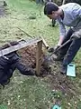 Replacing a post in anthill meadow fence