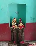 Ganesha and Parvati Idols (Murtis) inside Mitheswarnath Shiv Temple.