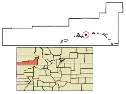 Location of Silt in Garfield County, Colorado.