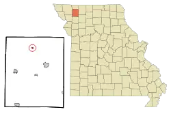 Location of Gentry, Missouri