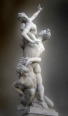 Giambologna, Rape of the Sabine Women, 1583, Florence, Italy, 13' 6" (4.1 m) high, marble
