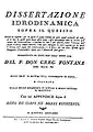 Dissertazione idrodinamica, 1775