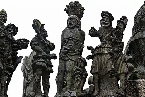 Jesus is tied to a column and mocked and ridiculed.