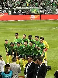 Guoan's Starting Line-up against Wuhan Three Towns.