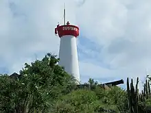 Gustavia Lighthouse with canon below