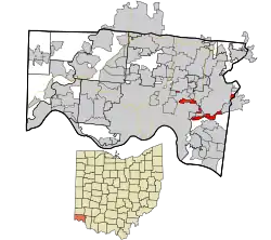 Location in Hamilton County and the state of Ohio.