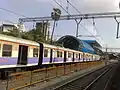 Harbour Line station under construction at Goregaon