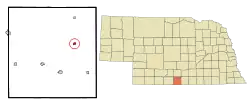 Location of Huntley, Nebraska