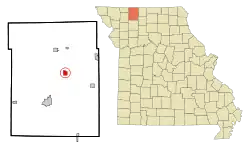 Location of Ridgeway, Missouri