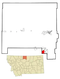 Location of St. Pierre, Montana