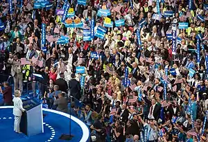 Nominee Hillary Clinton speaks at the 2016 convention