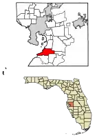 Location of Apollo Beach in Hillsborough County, Florida.