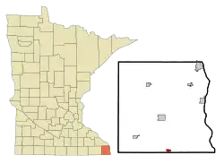 Location of Eitzen, Minnesota