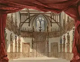 Image 9Set design for Act 2 of Les Burgraves, by Humanité René Philastre and Charles-Antoine Cambon (restored by Adam Cuerden) (from Wikipedia:Featured pictures/Culture, entertainment, and lifestyle/Theatre)
