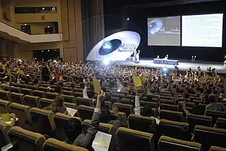 Image 24A voting session is conducted in 2006 International Astronomical Union's general assembly for determining a new definition of a planet (from Astronomer)