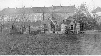 The palace seen from the city