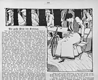 Illustration by Frank C. Papé in "Radlerin und Radler" magazine. (1902).